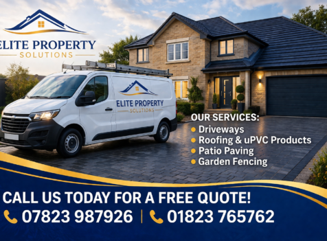 ELite home services advertisement with van
